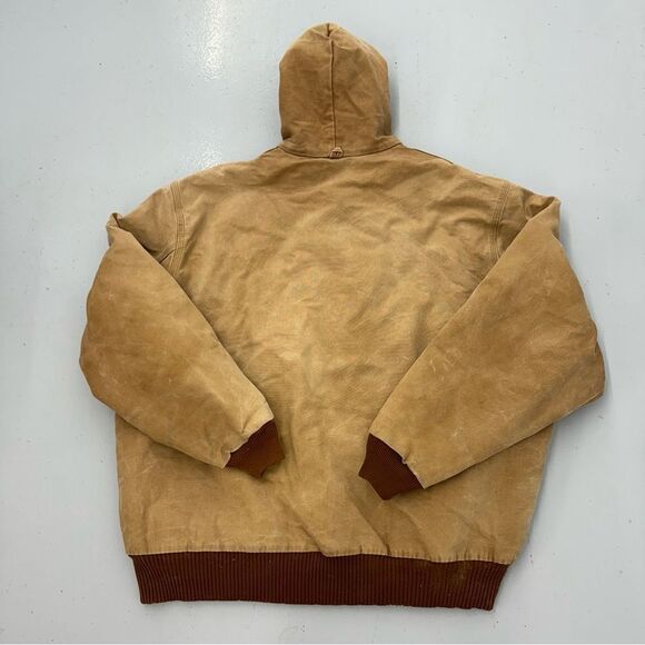 Vintage Tan Carhartt Hooded Quilt Lined Jacket​ - Picture 2 of 5